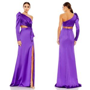 Mac Duggal Puff One Sleeve Gown